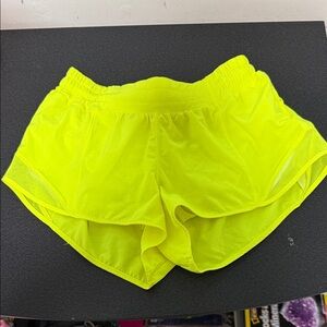 Lululemon Athletica Neon Yellow Athletic Shorts hotty hot